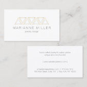 Carte De Visite Concepteur géométrique Faux Gold Triangles (Devant / Derrière)