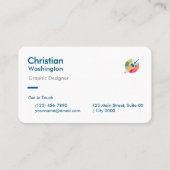 Carte De Visite Concepteur Graphique Créatif Professionnel Co Desi (Devant)