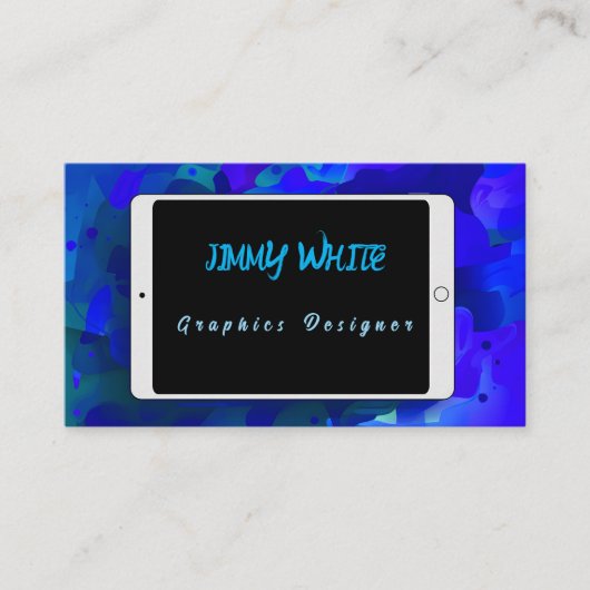 Carte De Visite Concepteur graphique de conception de tablettes ou (Devant)