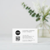 Carte De Visite Concepteur graphique de logo graphique de code QR (Debout devant)