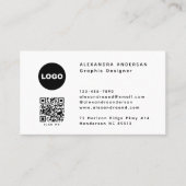 Carte De Visite Concepteur graphique de logo graphique de code QR (Devant)