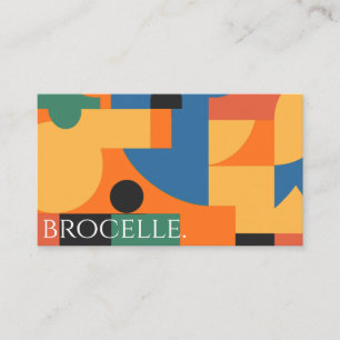Carte De Visite Concepteur Graphique Géométrique Abstrait Moderne