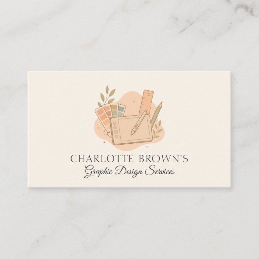 Carte De Visite Concepteur Graphique Marque Créative (Devant)