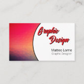 Carte De Visite Concepteur Graphique Moderne (Devant)