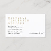 Carte De Visite Concepteur Gras noir et blanc (Dos)