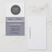 Carte De Visite Concepteur gris de monogramme d'initiales de logo (Devant / Derrière)