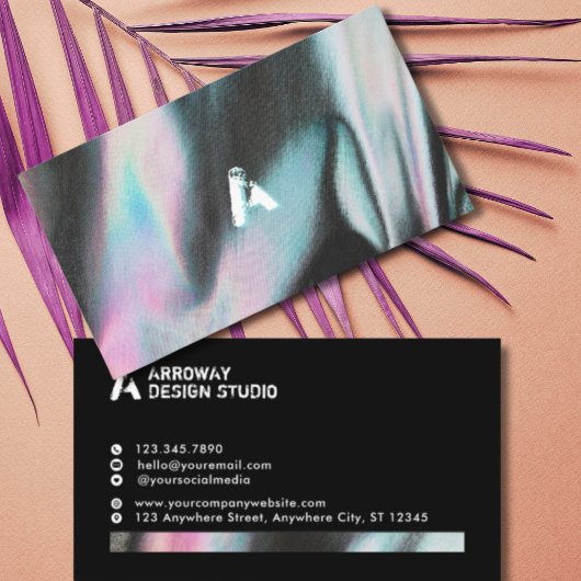 Carte De Visite Concepteur Holographique professionnel moderne