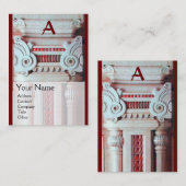 Carte De Visite CONCEPTEUR INTÉRIEUR, ARCHITECTURE Monogramme, (Devant / Derrière)