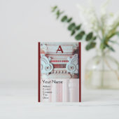 Carte De Visite CONCEPTEUR INTÉRIEUR, ARCHITECTURE Monogramme, (Debout devant)