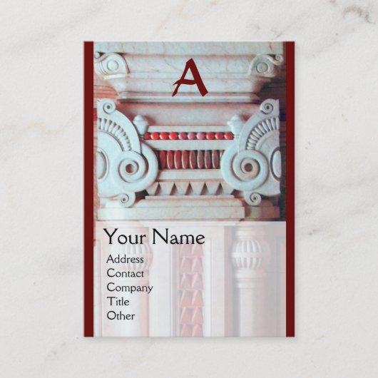 Carte De Visite CONCEPTEUR INTÉRIEUR, ARCHITECTURE Monogramme, (Devant)