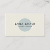 Carte De Visite Concepteur intérieur sobre et élégant minimaliste (Devant)