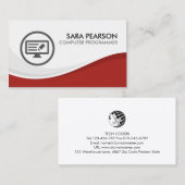 Carte De Visite Concepteur logiciel de programmeur informatique (Devant / Derrière)