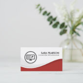 Carte De Visite Concepteur logiciel de programmeur informatique (Debout devant)