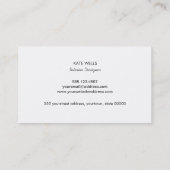 Carte De Visite Concepteur moderne de blocs couleur cuivre et viol (Dos)