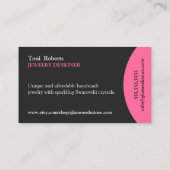 Carte De Visite Concepteur moderne et élégant de bijoux (Dos)