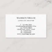Carte De Visite Concepteur paysager (Dos)
