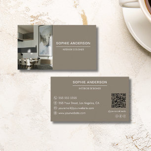 Carte De Visite Concepteur QR de photos personnalisées professionn