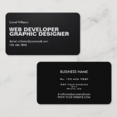 Carte De Visite Concepteur unique minimal professionnel de Web de (Devant / Derrière)