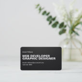 Carte De Visite Concepteur unique minimal professionnel de Web de (Debout devant)