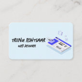 Carte De Visite Concepteur Web bleu (Devant)