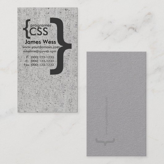 Carte De Visite Concepteur Web Geek de programmeur d'ordinateur (Devant / Derrière)