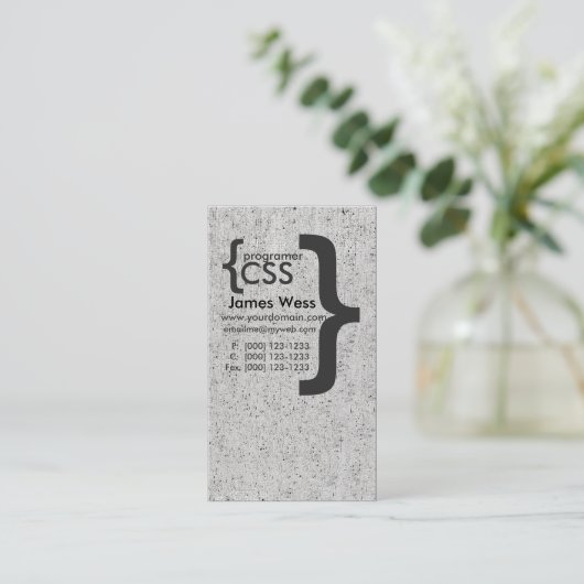 Carte De Visite Concepteur Web Geek de programmeur d'ordinateur (Debout devant)