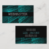 Carte De Visite Concepteur Web Maître Designer Tech Informatique (Devant / Derrière)