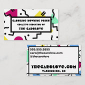 Carte De Visite Conception 1 de Memphis (Devant / Derrière)