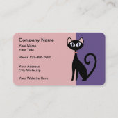 Carte De Visite Conception à la mode de thème de chat d'animal (Devant)