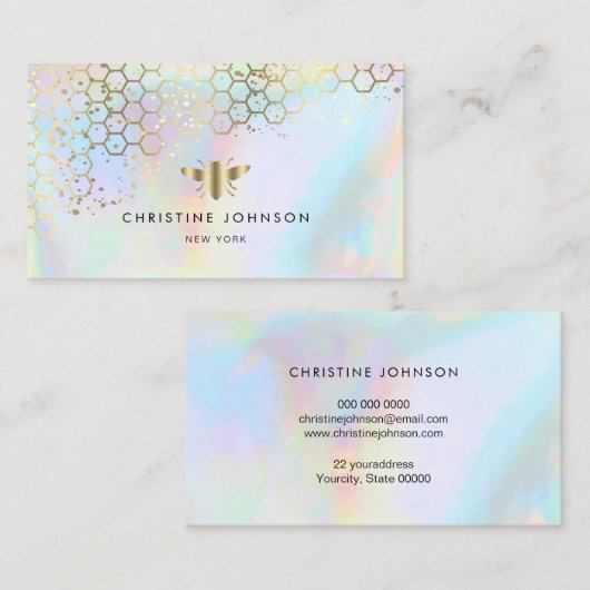 Carte De Visite conception abeille (Devant / Derrière)