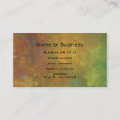 Carte De Visite Conception abstraite Brown Gold Green Earthy (Dos)
