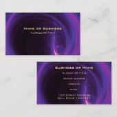 Carte De Visite Conception abstraite circulaire rose et violet (Devant / Derrière)