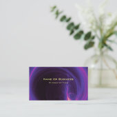 Carte De Visite Conception abstraite circulaire rose et violet (Debout devant)