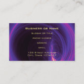 Carte De Visite Conception abstraite circulaire rose et violet (Dos)