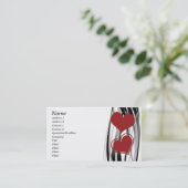 Carte De Visite Conception abstraite de coeur (Debout devant)