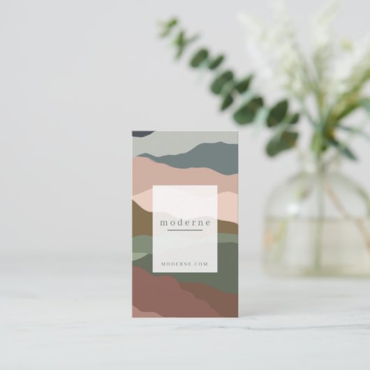 Carte De Visite Conception Abstraite de terrarium de sable (Debout devant)