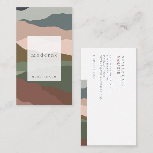 Carte De Visite Conception Abstraite de terrarium de sable (Devant / Derrière)