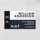 Carte De Visite Conception abstraite des blocs de couleur | Icônes (Devant)