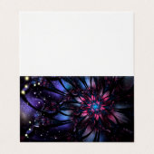 Carte De Visite Conception Abstraite des fleurs fractales. (Extérieur déplié)