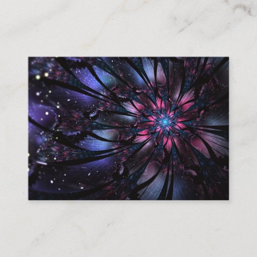 Carte De Visite Conception Abstraite des fleurs fractales. (Devant)