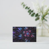 Carte De Visite Conception Abstraite des fleurs fractales. (Debout devant)