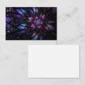 Carte De Visite Conception Abstraite des fleurs fractales. (Devant / Derrière)