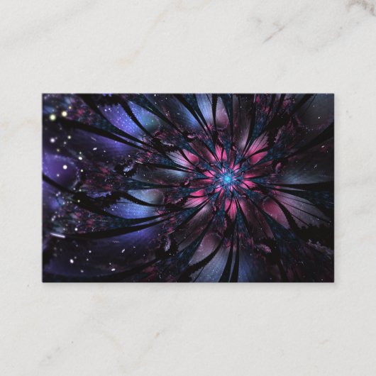 Carte De Visite Conception Abstraite des fleurs fractales. (Devant)