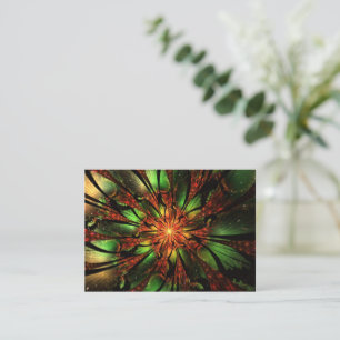 Carte De Visite Conception Abstraite des fleurs fractales.