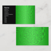 Carte De Visite Conception Abstraite Vert Clair (Devant / Derrière)