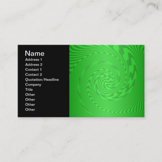 Carte De Visite Conception Abstraite Vert Clair (Devant)