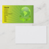 CARTE DE VISITE CONCEPTION ABSTRAITE VERTE DE LA TERRE (Devant / Derrière)