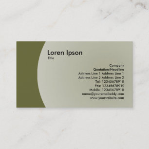 Carte De Visite Conception Arc - Drab Olive