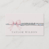 Carte De Visite conception arc rose flutiste (Devant)