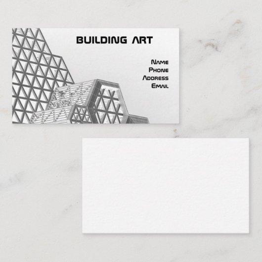 Carte De Visite Conception architecturale avec les éléments (Devant / Derrière)